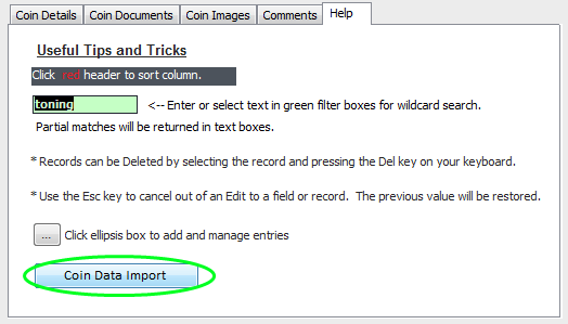 Coin Catalog Pro - Coin Data Import Process