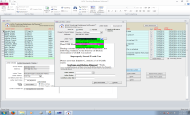 HOA Tracking Database Software™ Screenshot