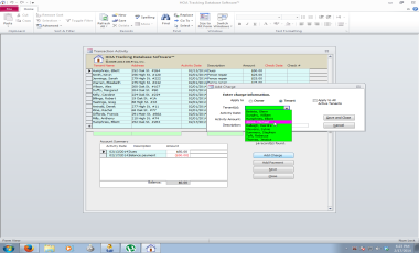 HOA Database Software Dues Screenshot