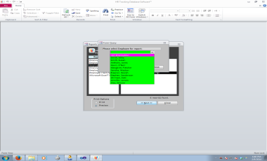 HR Tracking Database Software - Generate Filtered Reports