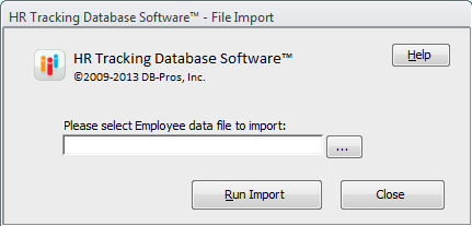 Employee HR Database - Import Data from MS Excel